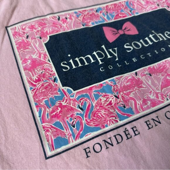 Simply Southern | "Mingo Patch" Pink Short Sleeve Graphic Tee | Size Extra Large - Picture 9 of 12